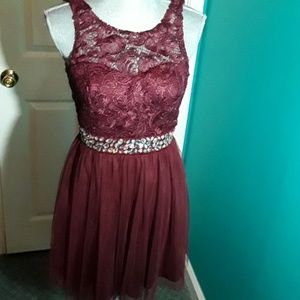 burgundy masquerade dresses